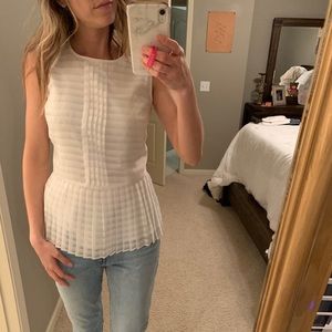 Banana republic pleated peplum top